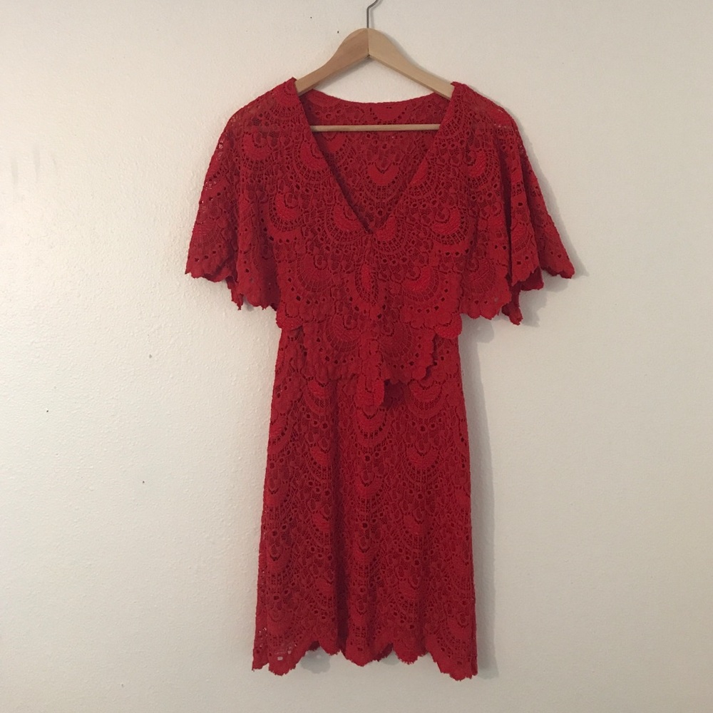 Night Cap Clothing, all lace mini dress.